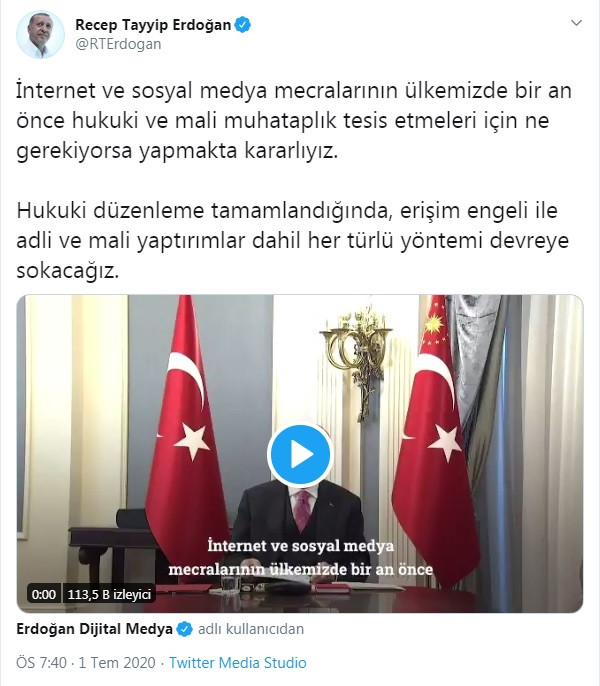 Erdoğan'ın silinen 'sosyal medya yasağı' tweeti yeniden atıldı! - Resim : 2