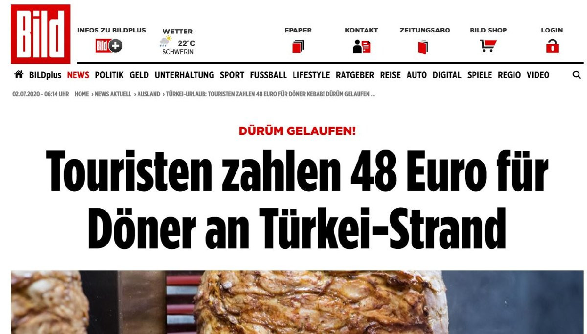 Bodrum'daki 48 euroluk döner Almanya'da şok etkisi yarattı: 'Bizde aynısı 4.5 euro' - Resim : 1