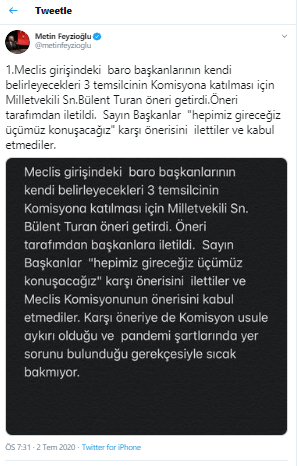 Metin Feyzioğlu'ndan baro başkanlarının TBMM'ye alınmaması hakkında açıklama - Resim : 3