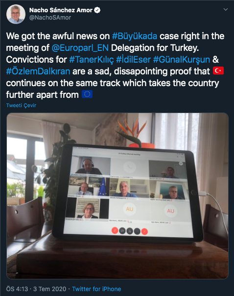 AP Türkiye Raportörü'nden Büyükada davasında çıkan karara tepki - Resim : 1