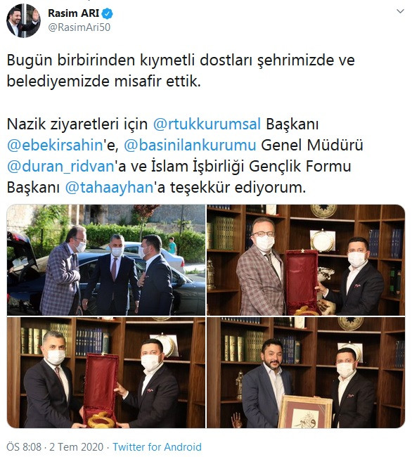Tarafsız olması gereken RTÜK Başkanı Ebubekir Şahin'den AKP'li belediyeye ziyaret - Resim : 2