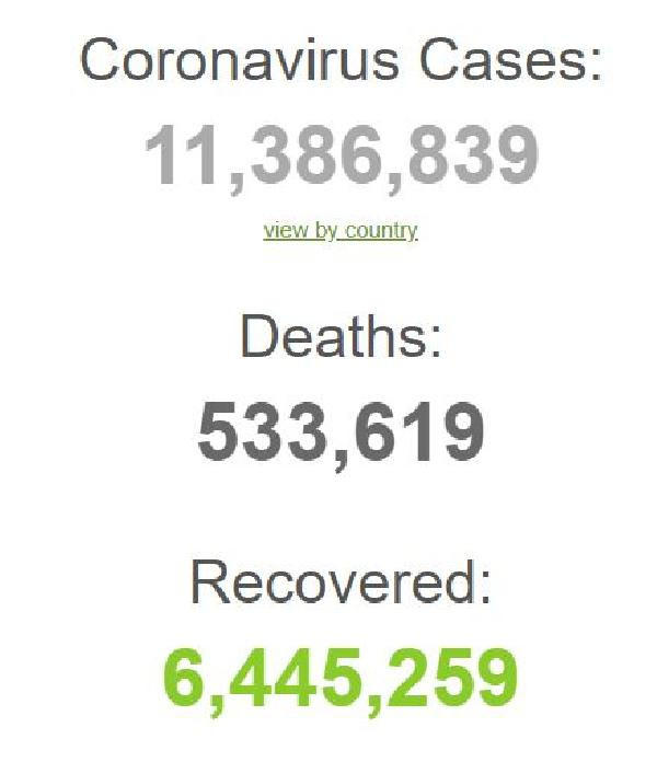 Dünya genelinde koronavirüs bilançosu: Hayatını kaybedenlerin sayısı 533 bin 619’a yükseldi - Resim : 1