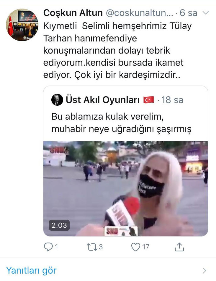 AKP'li başkandan 'Cumhuriyet sömürge rejimidir' diyen kadına tebrik! - Resim : 1