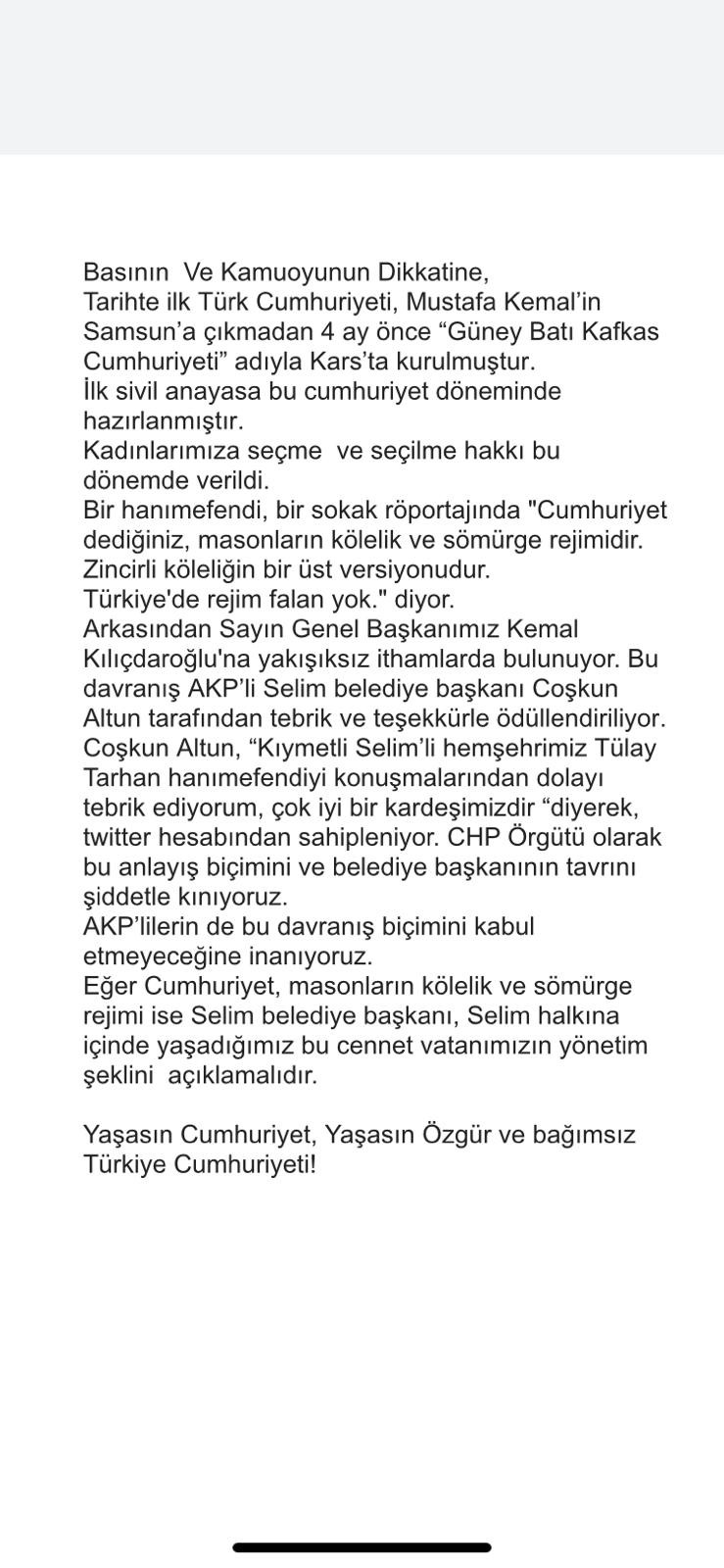 AKP'li başkandan 'Cumhuriyet sömürge rejimidir' diyen kadına tebrik! - Resim : 2