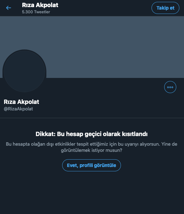 Beşiktaş Belediye Başkanı Rıza Akpolat'ın hesabı askıya alındı - Resim : 1