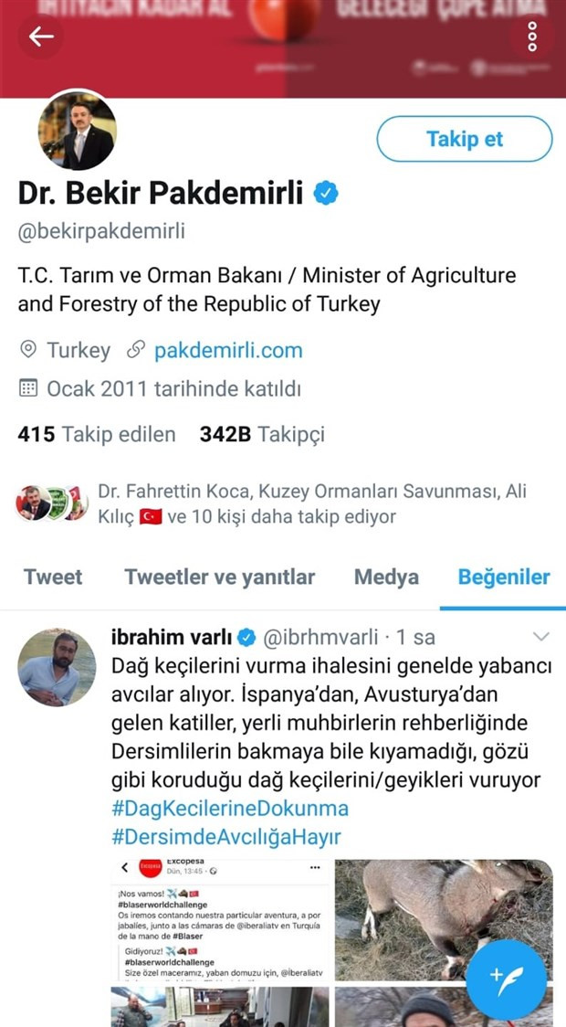 Tarım Bakanı, kendi ihalelerini eleştiren tweeti beğendi - Resim : 1