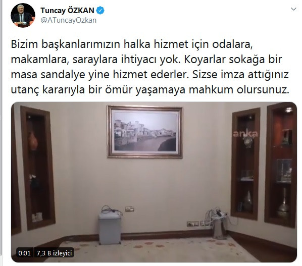 Tuncay Özkan'dan haciz tepkisi: Bizim başkanlarımızın makamlara ihtiyacı yok - Resim : 2