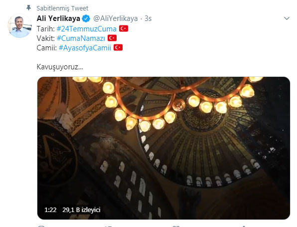 İstanbul Valisi Yerlikaya'dan Ayasofya paylaşımı: Kavuşuyoruz - Resim : 1