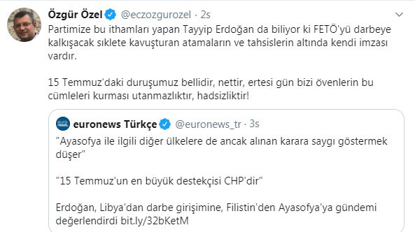 CHP'den Erdoğan'a çok sert 15 Temmuz yanıtı: Utanmazlıktır, hadsizliktir! - Resim : 1