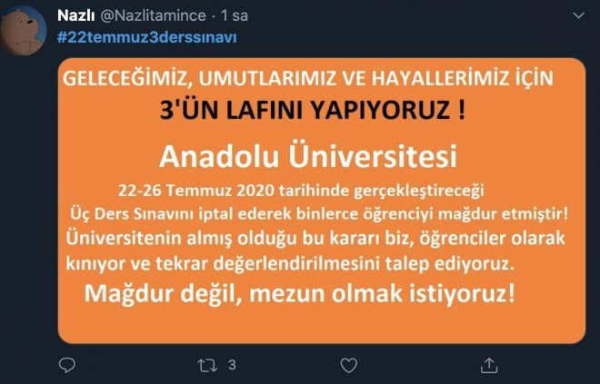 Anadolu Üniversitesi öğrencilerinden yaz okulu isyanı: '3 ders sınavı yeniden açılsın' - Resim : 3