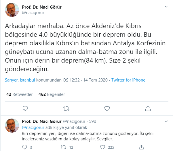 Prof. Dr. Naci Görür'den Antalya açıklarındaki depremle ilgili açıklama - Resim : 1