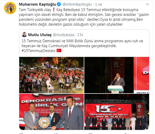 AKP'li belediye AKP'den istifa eden 15 Temmuz gazisine 'Etkinlik iptal' diye yalan söyledi! - Resim : 1