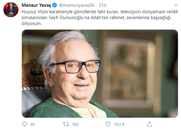 Mansur Yavaş'tan Seyfi Dursunoğlu için başsağlığı mesajı - Resim : 1