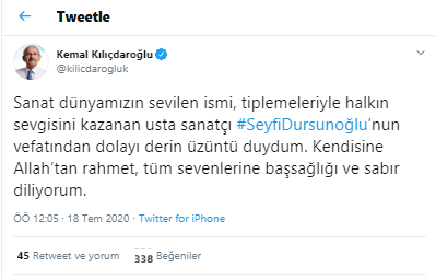 Kemal Kılıçdaroğlu'ndan Seyfi Dursunoğlu mesajı - Resim : 1