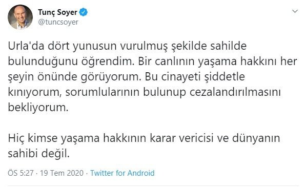 Tunç Soyer sert çıktı: Sorumluların cezalandırılmasını bekliyorum! - Resim : 2