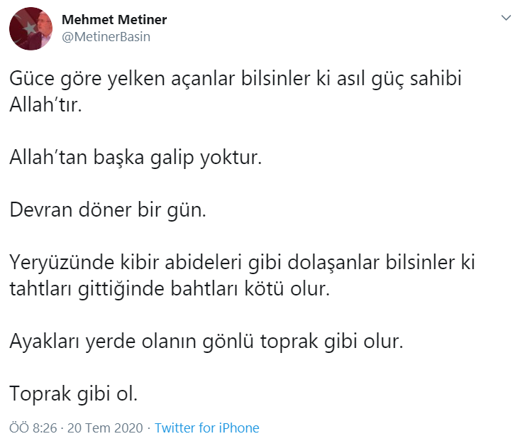Mehmet Metiner ve Soylu cephesinde sular durulmuyor! Bu sözlerle yüklendi - Resim : 1