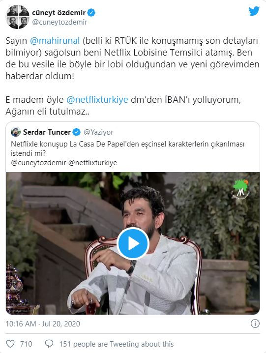 Cüneyt Özdemir'den Mahir Ünal'a Netflix lobisi yanıtı: IBAN'ımı yolluyorum - Resim : 1