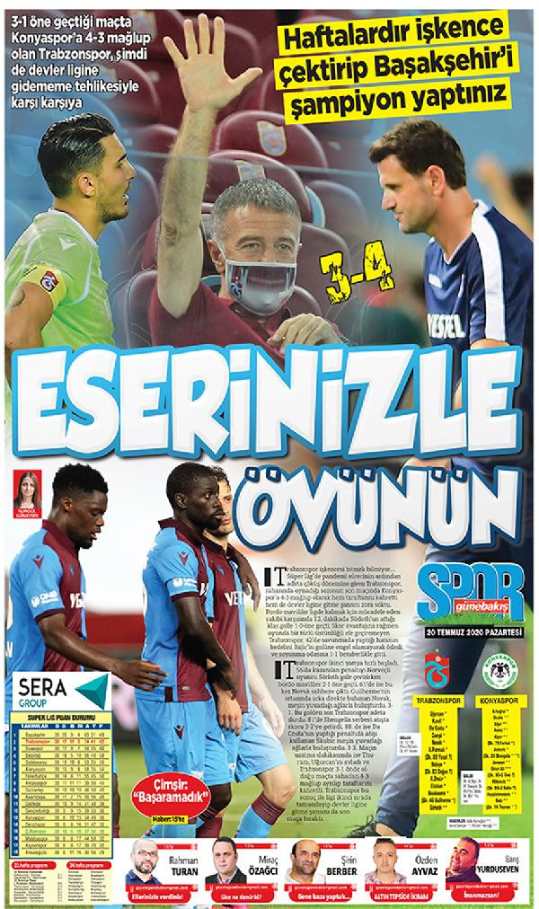 Trabzon basınında kaçan şampiyonluk tepkisi - Resim : 4