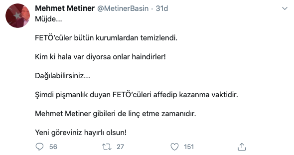 Mehmet Metiner'den FETÖ çıkışı: Yeni göreviniz hayırlı olsun! - Resim : 2