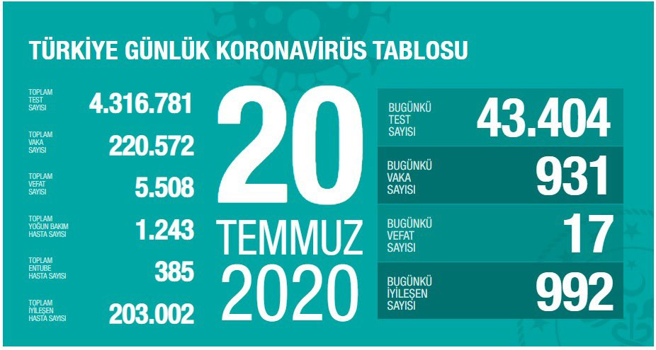 Türkiye'de koronavirüs nedeniyle hayatını kaybedenlerin sayısı 5 bin 508'e yükseldi - Resim : 1