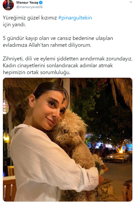 Mansur Yavaş'tan Pınar Gültekin paylaşımı - Resim : 1