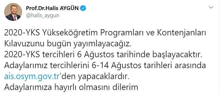 YKS tercihleri için tarih belli oldu - Resim : 1