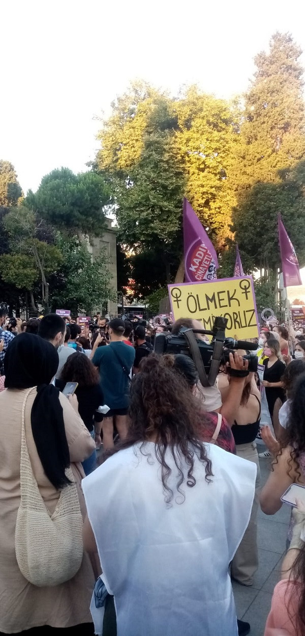 Şevval Sam, katledilen Pınar Gültekin için eylemde - Resim : 4