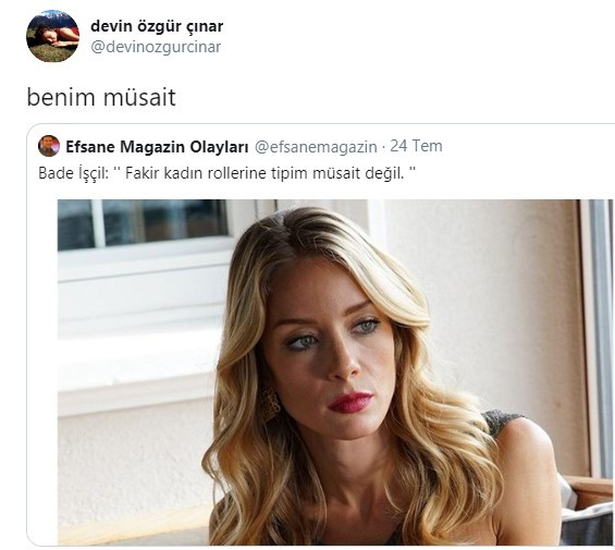 Oyuncu Devin Özgür Çınar'dan Bade İşçil'e olay yanıt! - Resim : 1