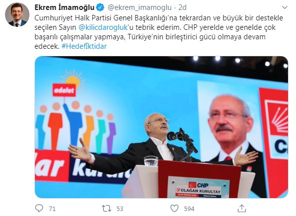 Ekrem İmamoğlu'ndan Kılıçdaroğlu'na tebrik - Resim : 1