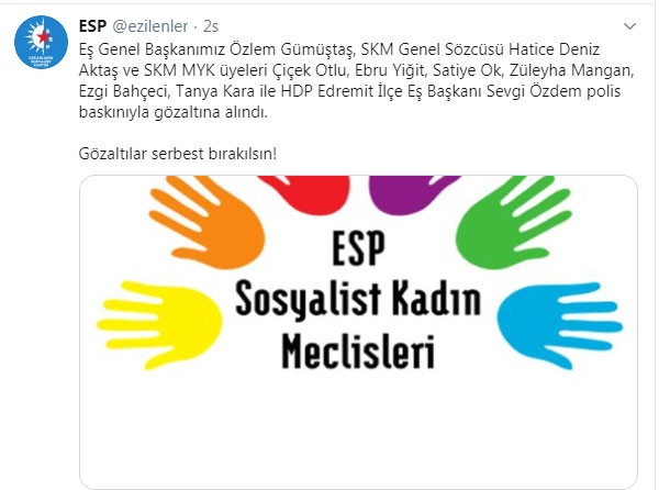 ESP Eş Genel Başkanı Gümüştaş gözaltına alındı - Resim : 1