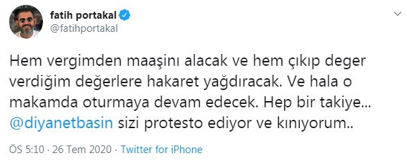 Fatih Portakal'dan Ali Erbaş'a tepki: Hem vergimden maaşını alacak hem hakaret yağdıracak... - Resim : 2