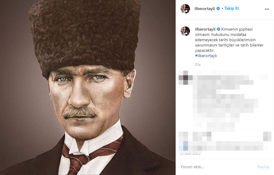 Prof. İlber Ortaylı'dan 'Atatürk' paylaşımı: Kimsenin şüphesi olmasın... - Resim : 1