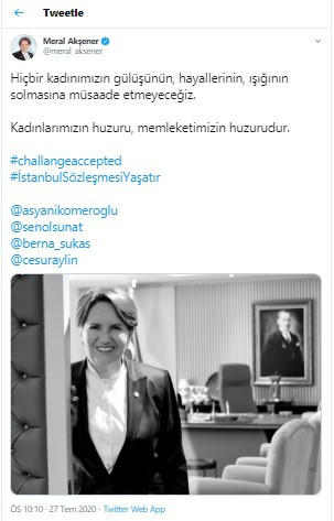 Meral Akşener'den istanbul Sözleşmesi akımına destek: 'Müsaade etmeyeceğiz' - Resim : 1