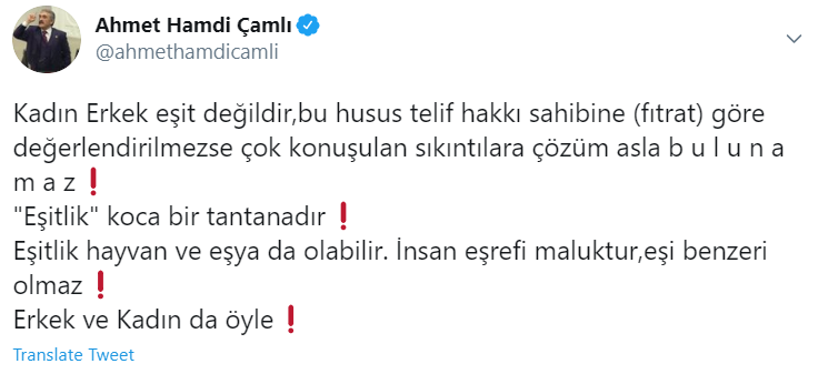 AKP'nin Yeliz'i Çamlı 'İstanbul Sözleşmesi'ni hedef aldı: Kadın erkek eşitliği tantana! - Resim : 1