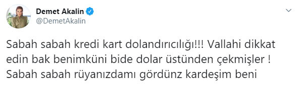 Demet Akalın dolandırıldı: 'Bir de dolar üzerinden çekmişler!' - Resim : 1