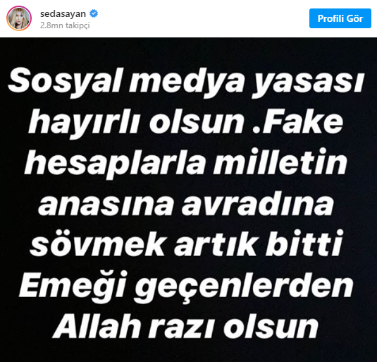 Seda Sayan'dan Erdoğan'a sosyal medya yasası teşekkürü - Resim : 1