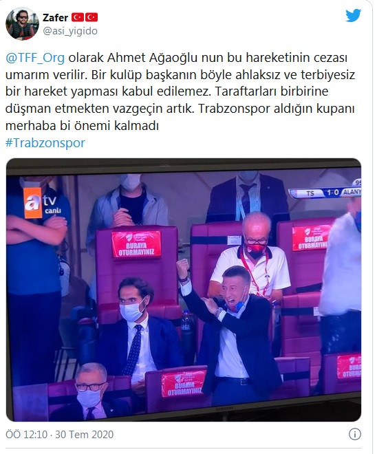 Trabzonspor Başkanı Ahmet Ağaoğlu'ndan tepki çeken hareket - Resim : 2