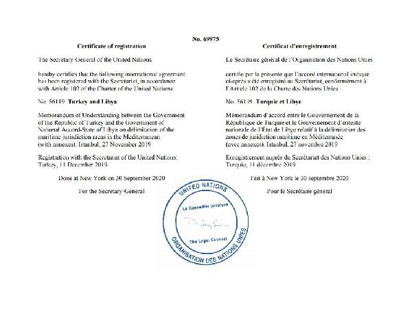 BM'den Türkiye-Libya deniz sınırı anlaşması hakkında karar - Resim : 1