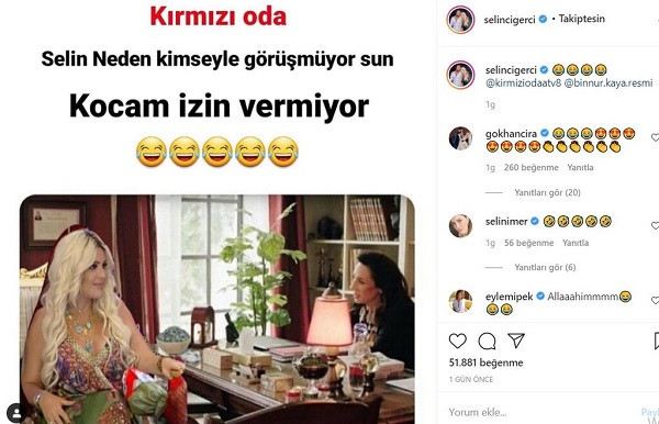 Selin Ciğerci'den Kırmızı Oda paylaşımı: Kocam izin vermiyor - Resim : 1