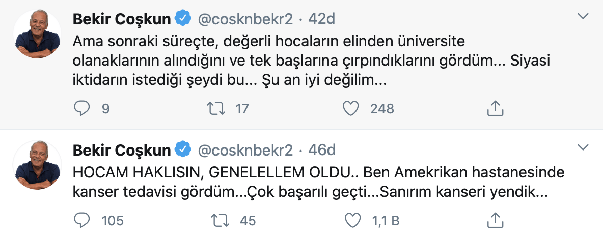 Kanser tedavisi gören Bekir Coşkun sağlık durumunu paylaştı - Resim : 2