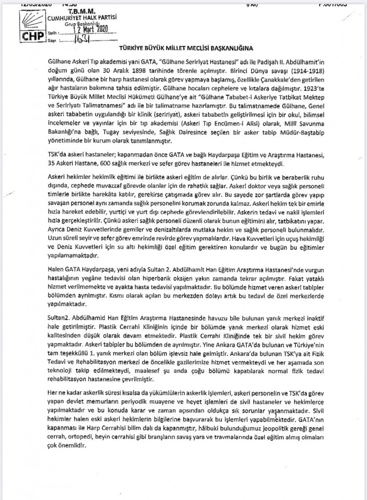 CHP’li Çelebi: GATA Başhekim Yardımcısı'nın sözleri buzdağının görünen yüzü - Resim : 2