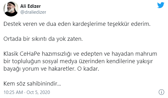 GATA Başhekim Yardımcılığı görevinden alınan Ali Edizer'den ilk açıklama - Resim : 2