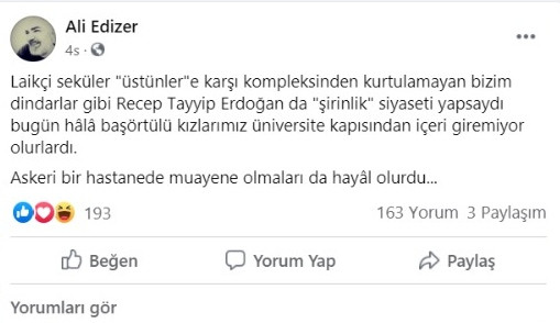 Ali Edizer Erdoğan'a sığındı: Müslümanca bir duruşumuz var - Resim : 2