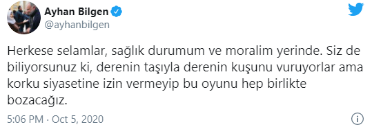 Ayhan Bilgen’den mesaj: Korku siyasetine izin vermeyeceğiz, bu oyunu hep birlikte bozacağız - Resim : 1