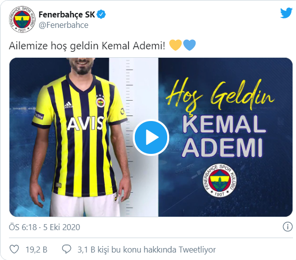 Fenerbahçe, Kemal Ademi transferini resmen duyurdu - Resim : 1