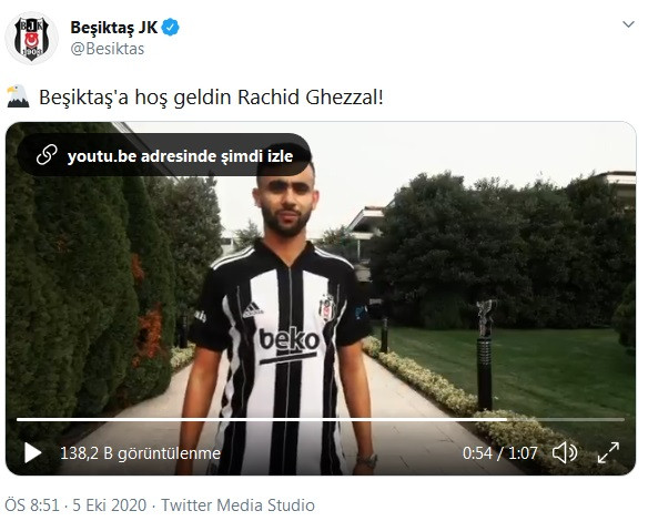 Beşiktaş, Rachid Ghezzal tranfserini resmen duyurdu - Resim : 1