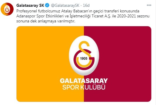 Galatasaray, Atalay Babacan'ı Adanaspor'a kiraladı - Resim : 1