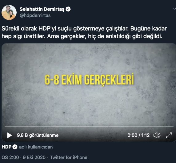 Selahattin Demirtaş'tan 6-8 Ekim videosu: Gerçekler hiç de anlatıldığı gibi değildi - Resim : 1