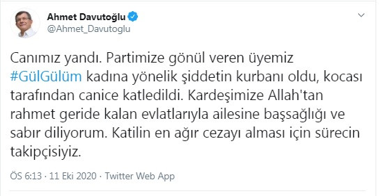 Acı haberi Gelecek Partisi duyurdu! Bir kadın cinayeti daha - Resim : 1