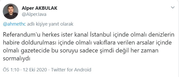 Sosyal medyada topa tutuldu: Ahmet Hakan'ın İBB eleştirisine Kanal İstanbul'lu yanıt - Resim : 2